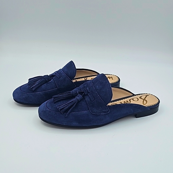 Sam Edelman Shoes - SAM Edelman Blue Suede/Leather Mules Size 6.5